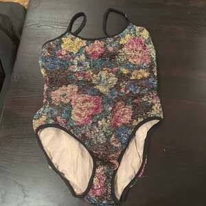 Vintage Gabar Woman’s Bathing Suit 80s 90s Swimsuit Crinkle metallic supercool